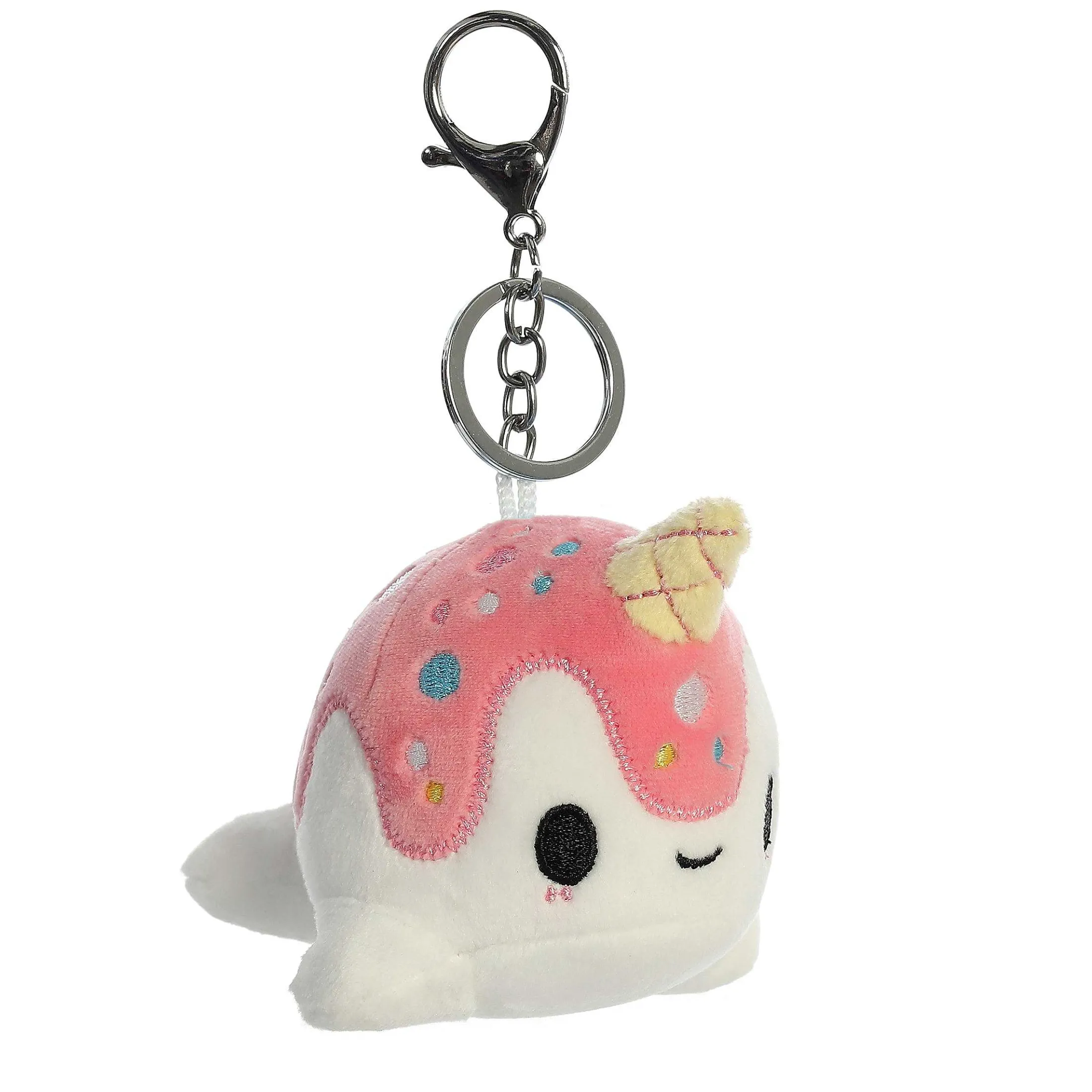 Aurora® - Tasty Peach® - 4" Vanilla-Berry Nomwhal Keychain